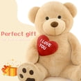 thumbnail image 5 of MaoGoLan 5ft Big Teddy Bear Stuffed Animal Giant Brown Bear with Heart Plush Toy, 5 of 10