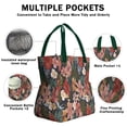 thumbnail image 3 of Pioneer Flower Floral Print Pattern Drawstring Lunch Bag Women - Drawstring Lunch Bag Insulated for Work Office - Stain-Resistant Large Lunchbags for Women with Multi-Pockets, 3 of 6
