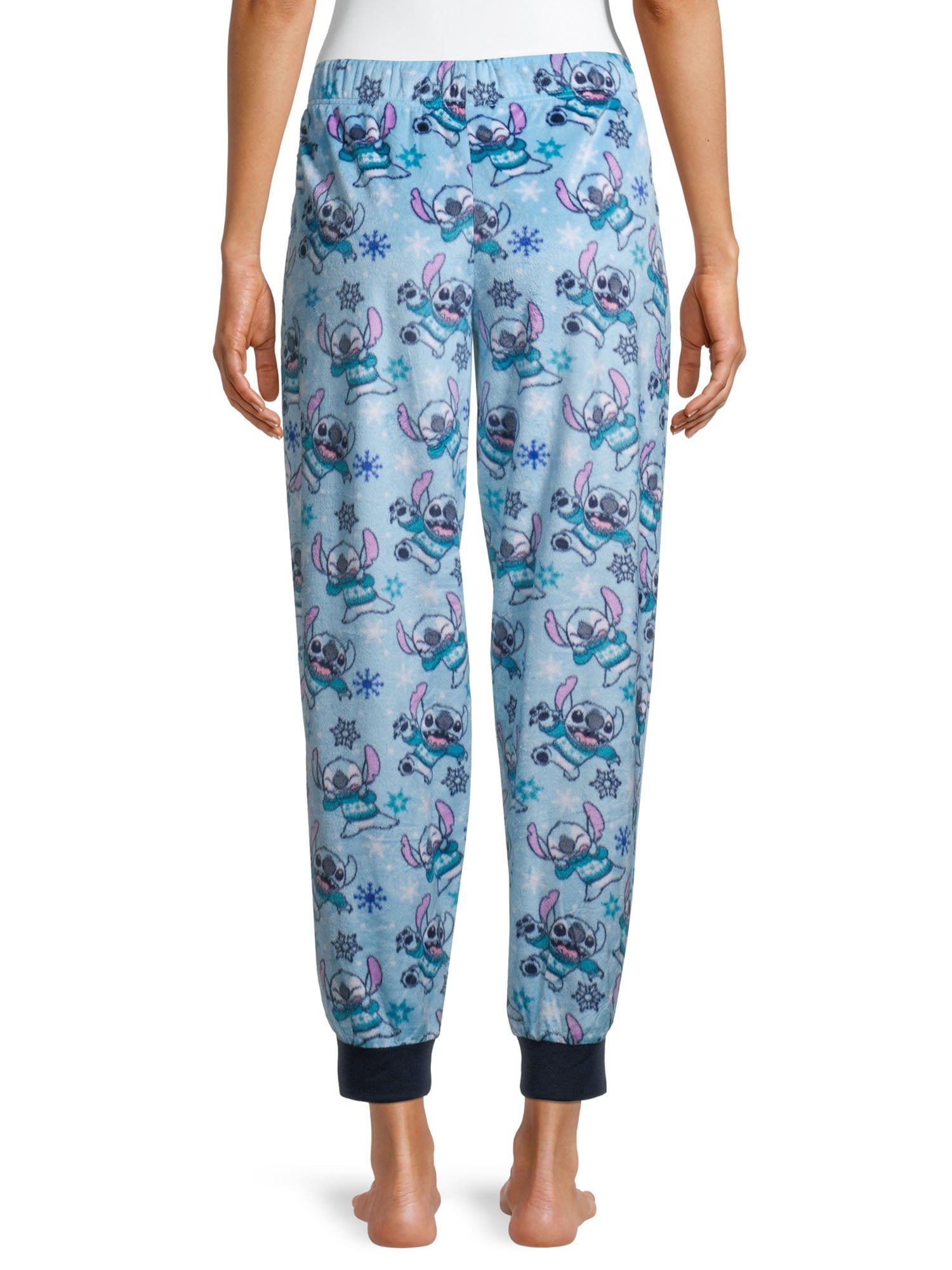 Disney Women's Stitch Plush Jogger Pajama Pants