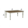 thumbnail image 5 of Katherine 70 Inch Rectangular Wood Dining Table Brown and White, 5 of 6