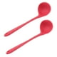 thumbnail image 2 of 2 piezas de sopa de silicona cucharas de mango largo suave olla caliente cucharadas de comida que sirven cucharas (rojo), 2 of 8