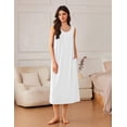 thumbnail image 5 of Ekouaer Nightgowns for Women Long Sleeveless Night Gowns Ladies Soft Nightdress Victorian Sleepwear with Pockets, 5 of 6