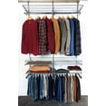 thumbnail image 1 of Reach-In Closet System Organizer, 48"W x 78"H x 16"D, Hanging Rod, Shelves and Gliding Pants Hangers, Chrome RS1039, 1 of 9
