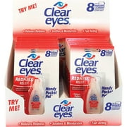 Clear Eyes Redness Relief Eye Drops Handy Pocket Pal 0.20 oz (12 pack)