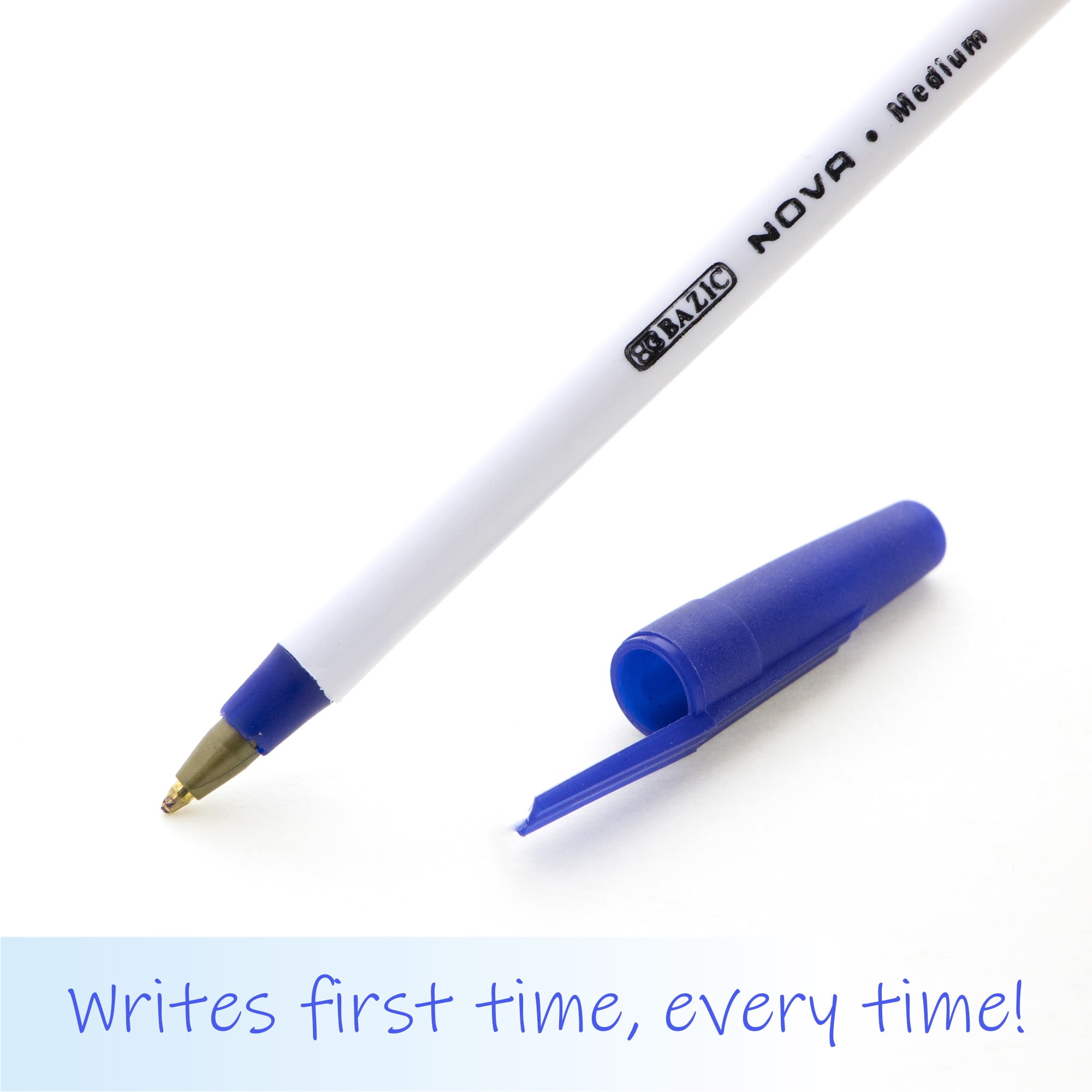 Bazic Products 305001-144 Nova Ballpoint Pen Medium Point, Blue