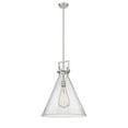 thumbnail image 3 of Innovations Lighting  Newton Cone - 1 Light 18" Stem Hung Pendant Satin Nickel/Seedy, 3 of 5