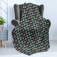 thumbnail image 4 of Geek Soft Flannel Fleece Throw Blanket, Various Cat Characters Wearing Geek Fashion Glasses and Hats Themed Graphic Print, Cozy Plush for Indoor and Outdoor Use, 60" x 80", Multicolor, by Ambesonne, 4 of 5