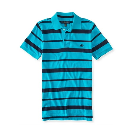 - Aeropostale Mens Striped A87 Rugby Polo Shirt