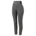 thumbnail image 4 of Gubotare Cargo Jeans Womens Flare Jeans High Waisted Stretch Jean (Grey,32), 4 of 5