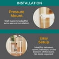 thumbnail image 4 of North States MyPet Wide Metal Walk Thru EasyPass Pet Gate with Doggy Door, Expands to 37.5" Wide, 4 of 10