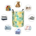 thumbnail image 6 of Daiia Pineapples1 Round Laundry Basket with Handles Thickened Waterproof Circular hamper,Dirty Clothes Storage Basket for Bedroom,Bathroom,College Dorm-Small, 6 of 8