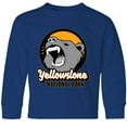 thumbnail image 3 of Inktastic Yellowstone Growling Bear Long Sleeve Youth T-Shirt, 3 of 5