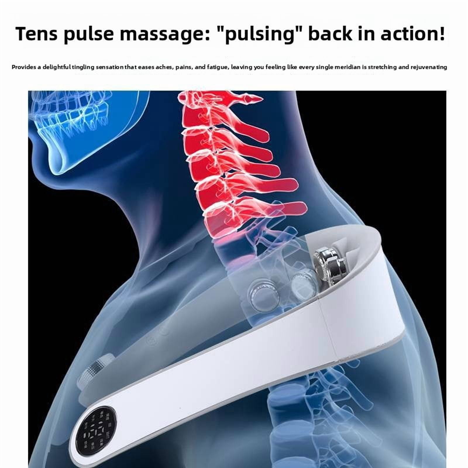 Foldable Neck Massager for Pain Relief Deep Tissue Vibration Cordless Travel Massager,Portable 9D Neck Massager for Office Home Car Birthday Gifts for Men Women Dad Mom Grandpa,whirt