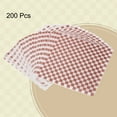 thumbnail image 3 of 200pcs Square Checkered Wax Paper Sheets 11.81" x 11.81" Oil-absorbing Dry Food Wrapping Paper for Sandwich Baking Liners Picnic Basket Bread Hamburger Wrap Kitchen, Brown, 3 of 7
