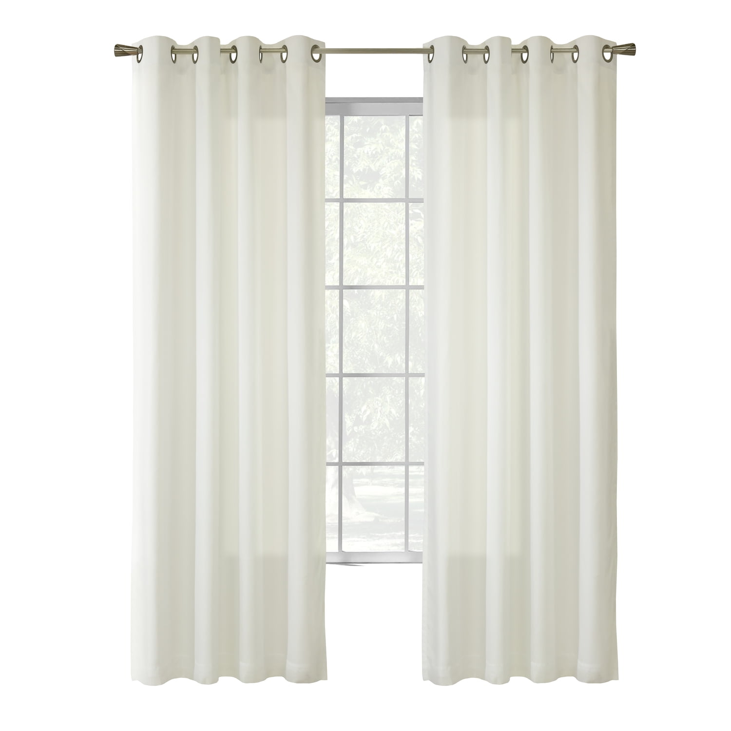 Commonwealth Thermavoile Rhapsody Lined European Voile Grommet Panel - 54x84" - Ivory