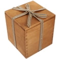 thumbnail image 1 of Wooden Teacup Craft Box Handmade Wooden Vase Box Keepsake Storage Organizer, 1 of 9
