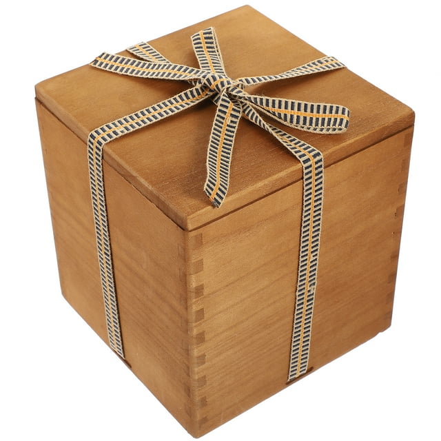 Wooden Teacup Craft Box Handmade Wooden Vase Box Keepsake Storage Organizer