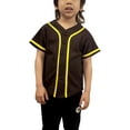 thumbnail image 1 of Lappel Kids Baseball Button Down Jersey League Sports Team Uniforms Size 12 Month to 10 Years Short Sleeve Athletic Sports Tee Shirts Made in USA, 1 of 4