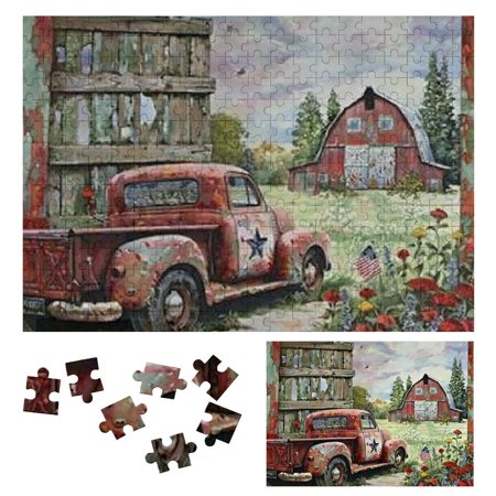 Creowell Farm Wooden Jigsaw Puzzle for Adults and Kids | Challenging Intellectual Wood Puzzles | Family Friends Gift 300 PCS