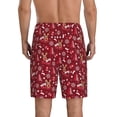 thumbnail image 4 of Lsque Festive Reindeer Mens Sleep Pajama Shorts,Short Pajama Pants, Cotton Ultra-Soft Knit-Small, 4 of 9