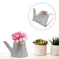 thumbnail image 3 of COSMOBETTY Home Decorative Flower Holder 1Pack Iron Grey Flowerpot for Office 11.4x5.9x1.8in, 3 of 8