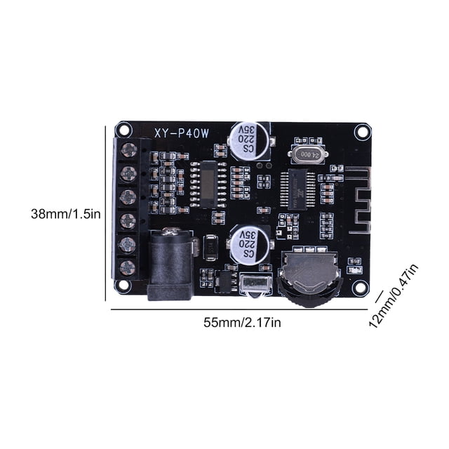 Placa amplificadora 30/40W DC 12/24V receptor compatible con Bluetooth XY-P40W Digital