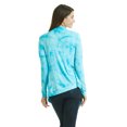 thumbnail image 5 of Made by Johnny Women's Off-Duty Open Front Tie Dye Cardigan L AQUA, 5 of 6