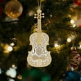 thumbnail image 6 of Handcrafted Musical Instrument Ornament Set with 9 Detailed Instruments and Gold Filigree for Holiday Tree Decor, 6 of 6
