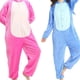 thumbnail image 5 of Pijama de una pieza de franela para adultos con dibujos de animales en polvo azul y estrellas para bebé, versión de inodoro, traje de una pieza de rendimiento para niños, 5 of 6