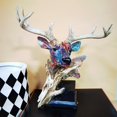 thumbnail image 3 of Estatuilla de resina de ciervo estatua hogar sala de decoración artesanías escultura regalos creativos moderno ornamento de escritorio BLESIY estatuilla de animales alces, 3 of 8