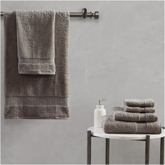 JERFIT Premium 6-Piece Towel Set, Ultra Soft 100% Egyptian Cotton Bath Towels, Taupe