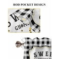 thumbnail image 6 of Gnomes Bees Bathroom Window Curtain, Spring Sunflowers Honey Daisy Black Plaid Light Filtering Coffee Kitchen Curtains, Bedroom Living Room Curtains 2 Panel 84"x45", 6 of 6