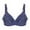 Navy, variant on Admvng Bras for Women Embroidered Glossy Comfortable Breathable Bra Underwear No Rims S-2XL