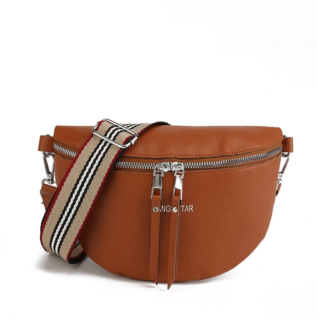 Bolsa De Pecho Bolsa de pecho para mujer, bolsa de viaje informal, color sólido, simple para viajes, deportes (marrón) Likrtyny Para Estrenar