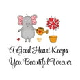 thumbnail image 1 of Good Heart Keeps you Beautiful Forever-Kids Learning Cartoon Creative Wall Stickers , Baby room, Nursery room- Easy To Apply & Removeable-Applies to any Smooth Surface- Size :20" x 18"., 1 of 4