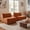 Orange, variant on Christopher Knight Home Modern Compressed Modular Single Sofa Chair, Curved Armless Design, Orange
