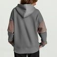 thumbnail image 3 of ITSAME Hoodie for Womens, with Pocket Striped Long Sleeve Oversized Loose Fashion Hooded Sweatshirt Gray L, 3 of 6