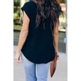 thumbnail image 4 of Blouse Blanche/noire à Fermeture Éclair pour Femmes, 4 of 6