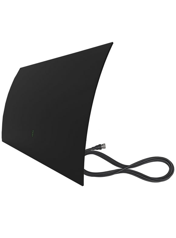 Mohu Arc PRO Amplified Indoor HDTV Antenna with Signal Indicator, 10ft. Coaxial Cable, and Base Stand