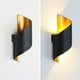 thumbnail image 5 of Lámpara moderna Aplique de pared interior 10 W Lámpara de pared de metal en espiral hacia arriba y hacia abajo para exteriores Luz de pared LED blanca cálida de 3000 K para bar, dormitorio, cocina, 5 of 5