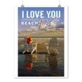 thumbnail image 2 of Adirondack Chairs on the Beach, Love You to the Beach and Back (9x12 Wall Art Print, Home Decor), 2 of 3