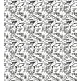 thumbnail image 3 of Crabs Duvet Cover Set, Sea Animals a Vintage Illustration of Hand Drawn Seafood Pattern Art Print, Decorative 3 Piece Bedding Set with 2 Pillow Shams, Queen Size, Black and White, by Ambesonne, 3 of 3