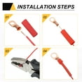 thumbnail image 4 of 4 Pcs 3/8" Stud 8AWG Battery Cable End with 4pcs 3:1 Heat Shrink, Gold, 4 of 6