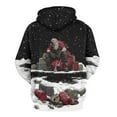 thumbnail image 2 of Adult Christmas Santa Claus Graphic Hoodie, 3D All Over Print Holiday Pullover Sweatshirt with Hood & Pocket, Funny Ugly Christmas Sweater Style, 2 of 7