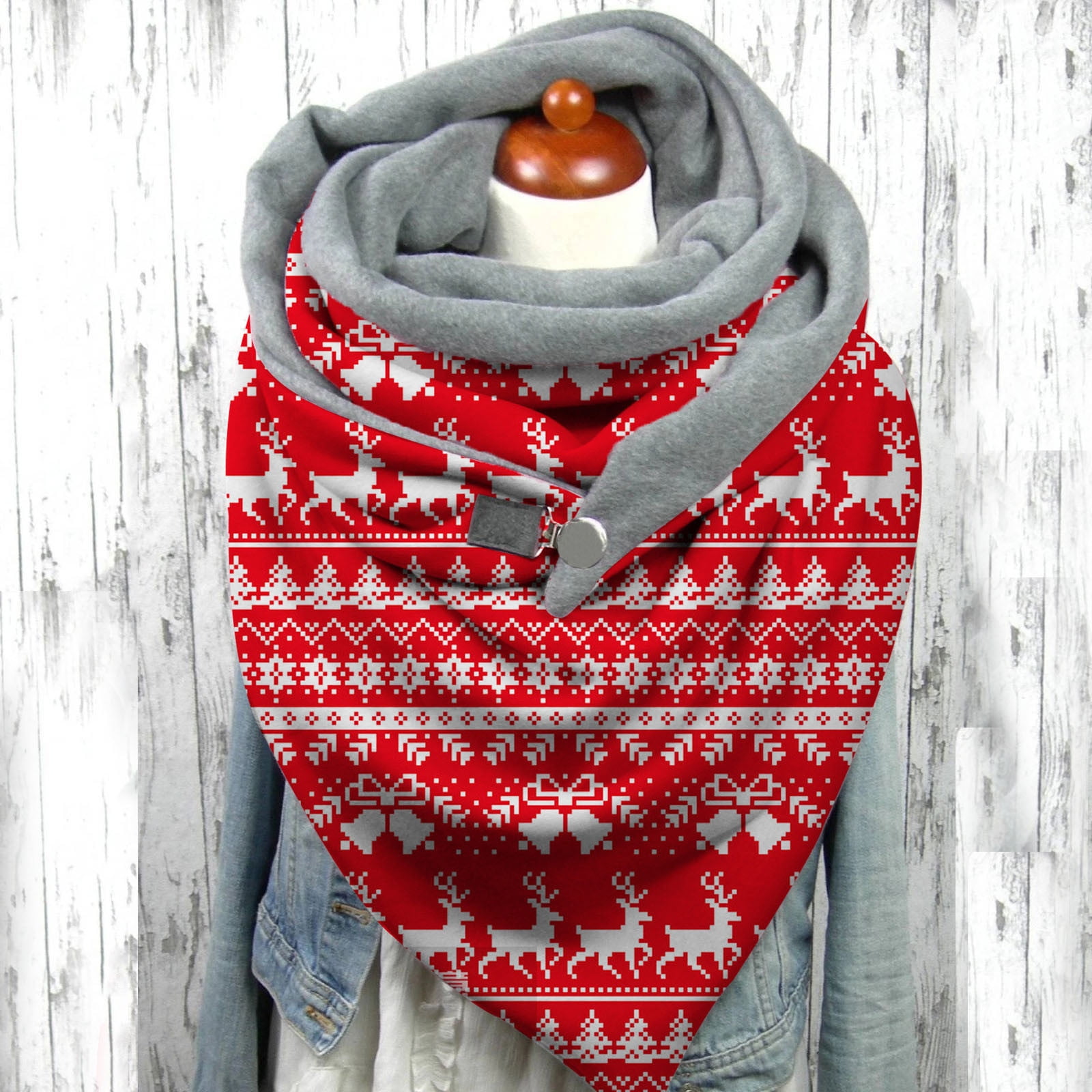 Fashion Winter Women Christmas Print 