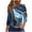 Navy, variant on MaFYtyTPR 3/4 Sleeve Shirts for Women Fashion Printed T-shirt Round Neck Leisure Loose Comfy Tops