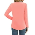 thumbnail image 5 of Fantaslook Blouses for Women Henley Long Sleeve Shirts Dressy Casual Fall Tops Work Blouses, 5 of 9