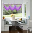 thumbnail image 2 of Gorgeous Home Linen K36 Purple 1-PC Solid Voile Sheer Waterfall Valance Window Treatment With 2 Grommets On Top 30in x16in, 2 of 5