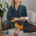 thumbnail image 6 of Sigee Moonlit Skeleton Campfire for Women’s Pajama Sets Long-Sleeved Pjs Sets for Women 2 piece Sleepwear-XX-Large, 6 of 7