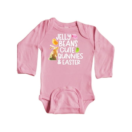 

Inktastic Jelly Beans Cute Bunnies and Easter Gift Baby Boy or Baby Girl Long Sleeve Bodysuit